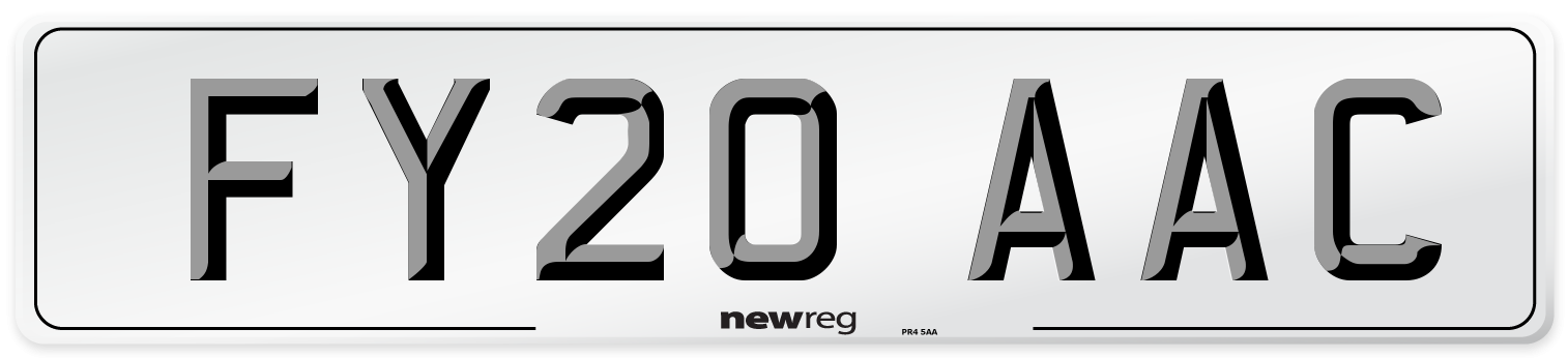 FY20 AAC Number Plate from New Reg